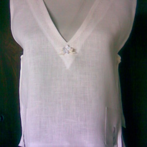 Ladies Katan -100% Linen White Undergarment Katan