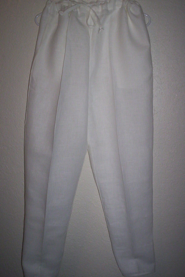 Drawstring Pants/Slacks 100% Linen