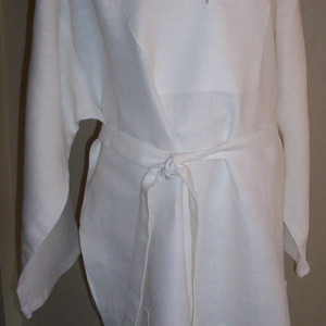 White Atonement Linen Tunic - 100% Linen