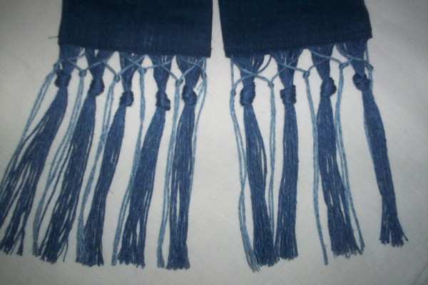 Zebulon Sash with fringe & embroidery