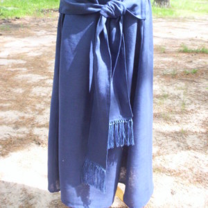 Zebulon Sashed Skirt 100% Linen