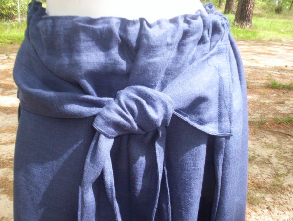 Zebulon Sashed Skirt 100% Linen