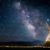 photo of teepee under a starry sky