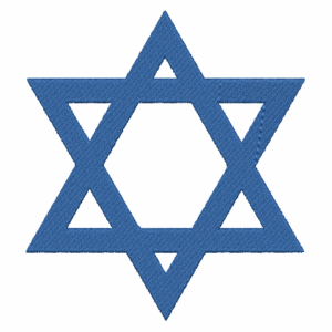 Star of David 8"- digital download - Embroidery File +SVG cut file 1 color solid